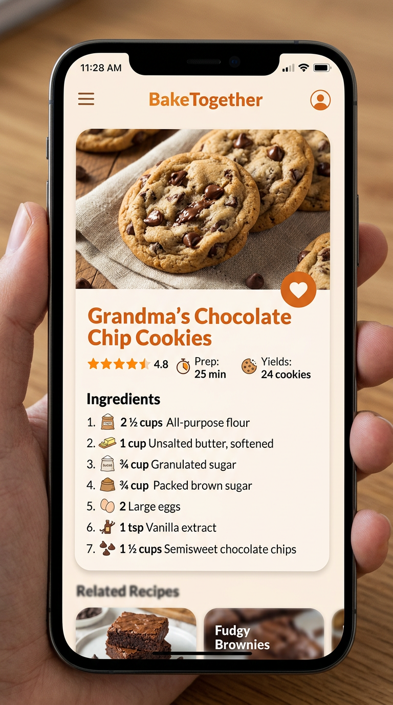 RecipeBox app screenshot